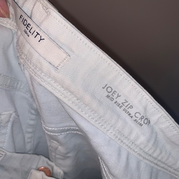 Fidelity Joey Zip Crop Mid Rise Ultra Slim Jeans 27 - Picture 3 of 12
